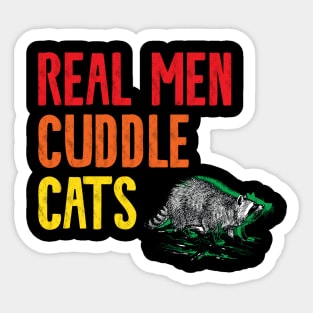 Real Men Cuddle Cats Sticker